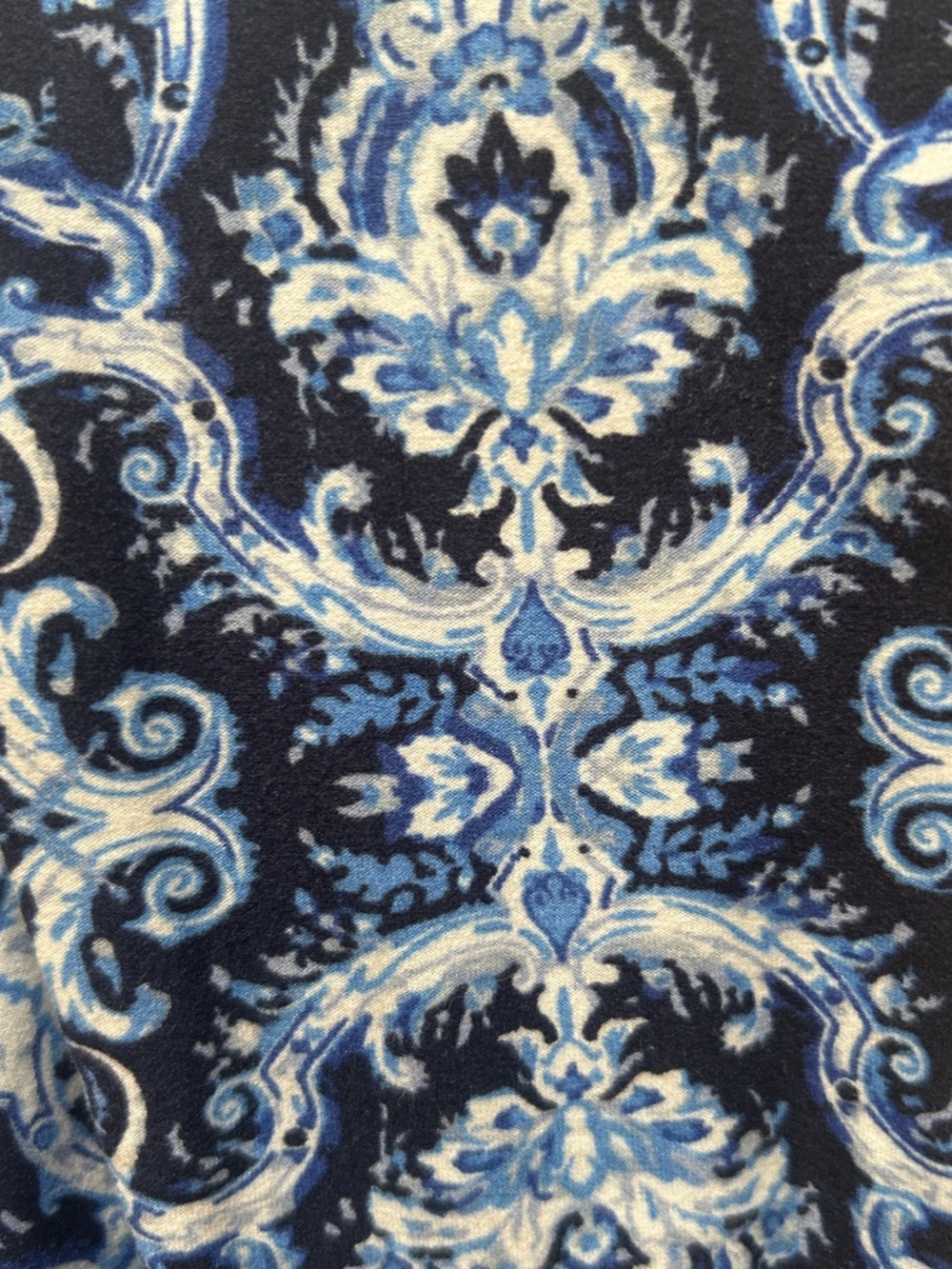 LuLaRoe Navy and Light Blue Paisley Toddler Leggings - Picture 2 of 2